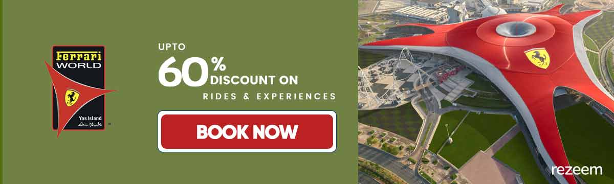 Save on Ferrari World Abu Dhabi rides, experiences, parks & more with promo codes