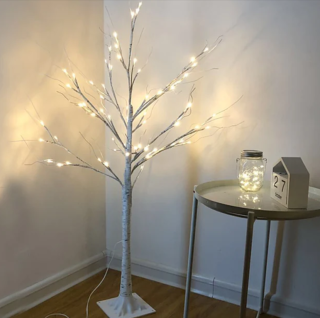 LED Silver Birch Tree Lamp